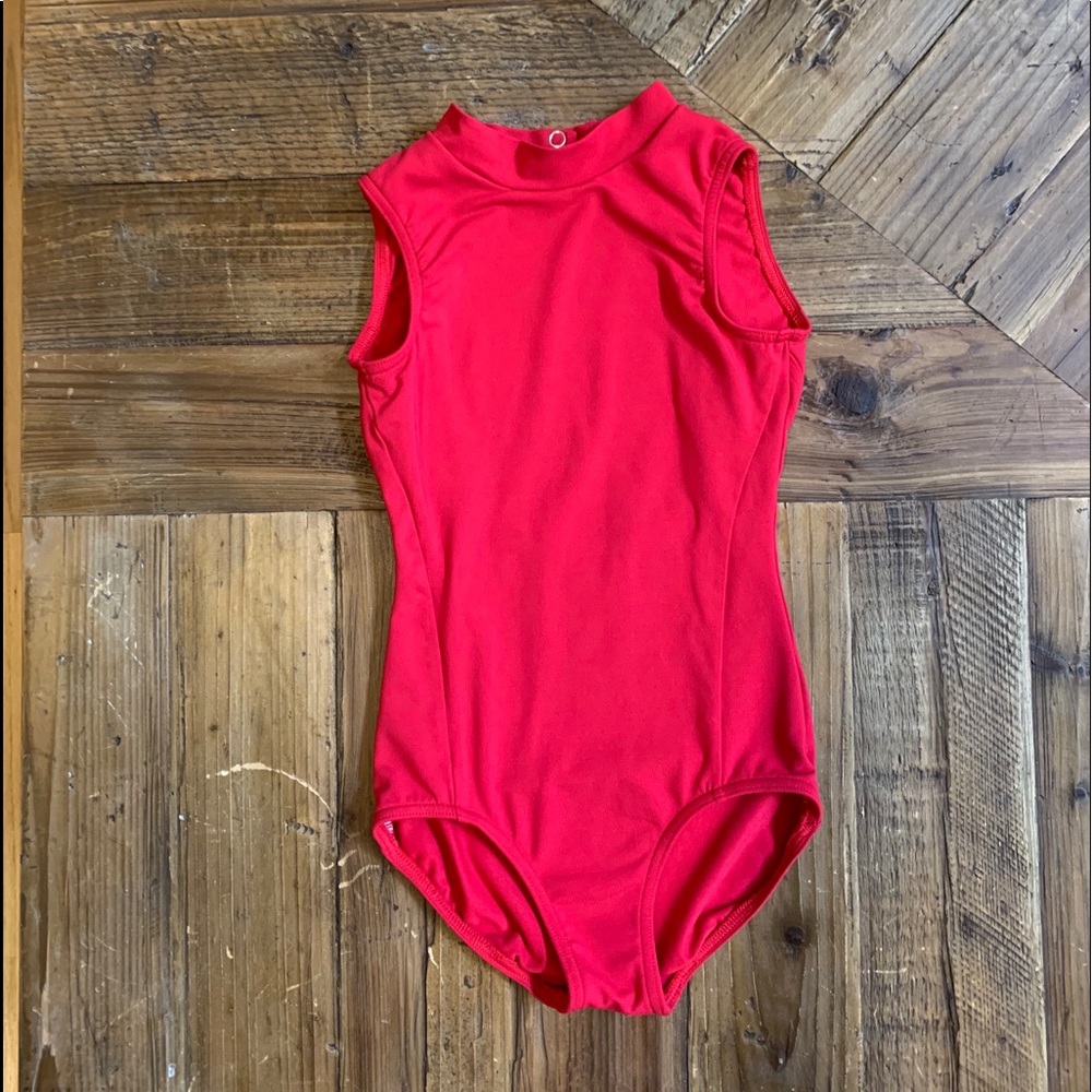 Capezio Red Sleeveless Leotard